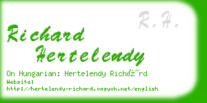 richard hertelendy business card